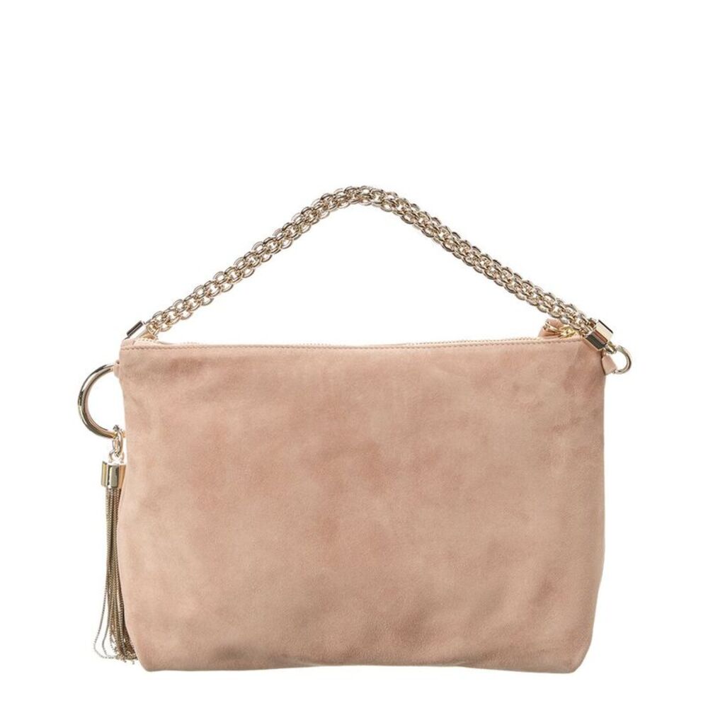 Jimmy Choo Callie Chain Strap Suede Pouch - Picture 2 of 3